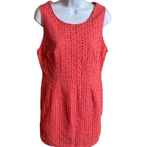 Forever 21 essentials size Large eyelet coral dress - Picture 5 of 8